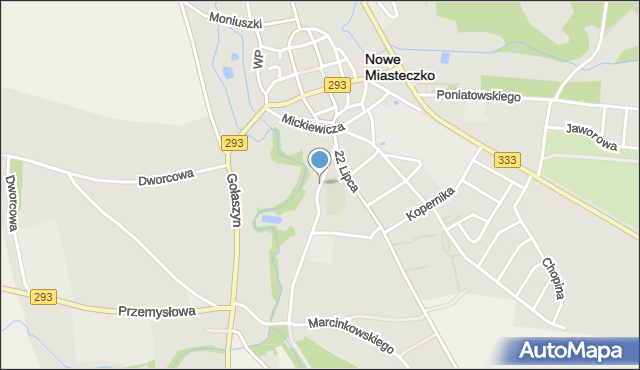 Nowe Miasteczko, Plac Cmentarny, mapa Nowe Miasteczko