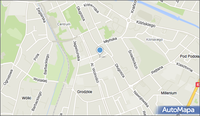 Nowy Sącz, Plac Dąbrowskiego Henryka, gen., mapa Nowego Sącza