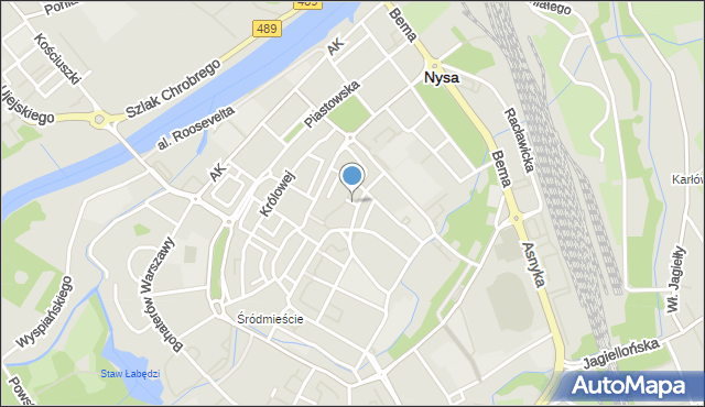 Nysa, Plac Ludinghausen, mapa Nysy