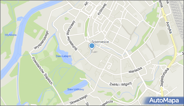 Nysa, Plac Paderewskiego Ignacego Jana, mapa Nysy