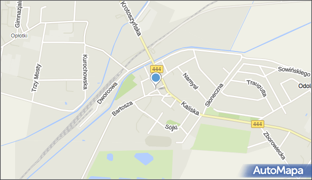 Odolanów powiat ostrowski, Plac Kościuszki Tadeusza, gen., mapa Odolanów powiat ostrowski