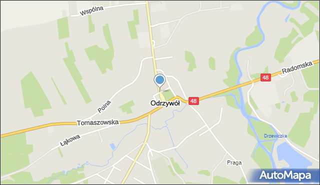 Odrzywół, Plac Kilińskiego Jana, płk., mapa Odrzywół