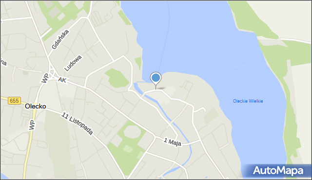 Olecko, Plac Zamkowy, mapa Olecko