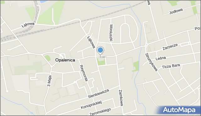 Opalenica powiat nowotomyski, Plac Piłsudskiego Józefa, marsz., mapa Opalenica powiat nowotomyski