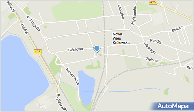 Opole, Plac Kościelny, mapa Opola