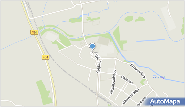 Opole, Plac Klasztorny, mapa Opola