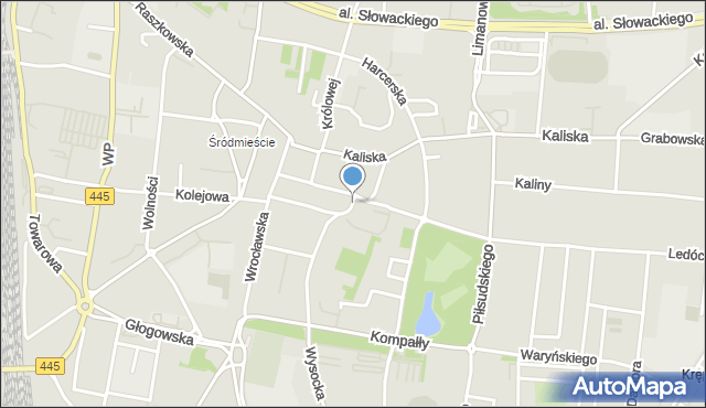 Ostrów Wielkopolski, Plac Rowińskiego Stefana, mapa Ostrów Wielkopolski