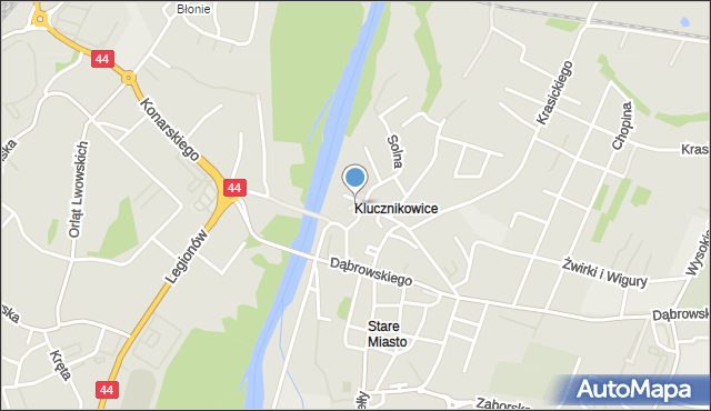Oświęcim, Plac Rybny, mapa Oświęcimia