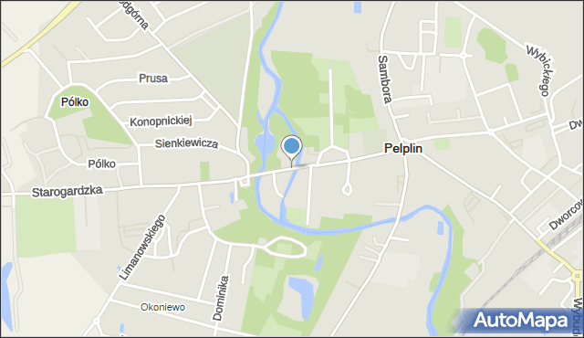 Pelplin, Plac Tumski, mapa Pelplin