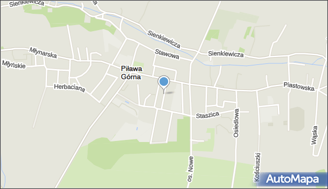 Piława Górna, Plac Piastów Śląskich, mapa Piława Górna