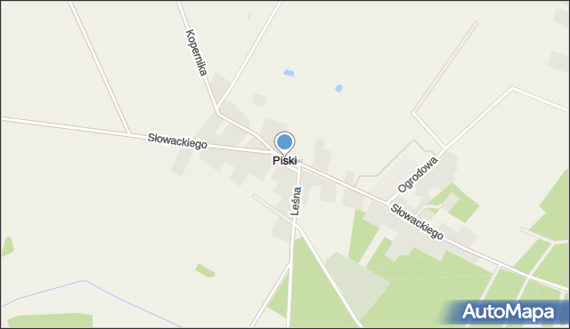 Piski, Plac Wolności, mapa Piski