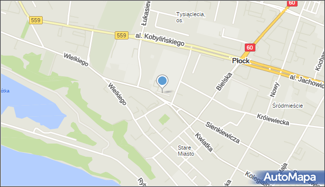 Płock, Plac Jurgensa Edwarda, mapa Płock