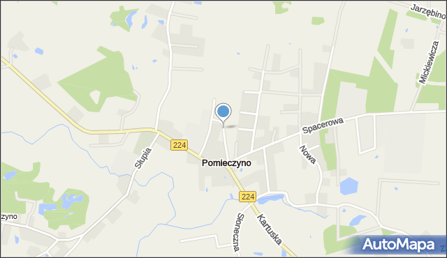 Pomieczyno, Plac Jana Pawła II, mapa Pomieczyno