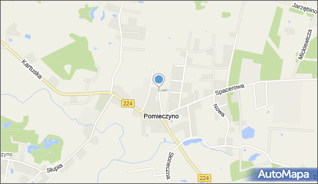 Pomieczyno, Plac Jana Pawła II, mapa Pomieczyno