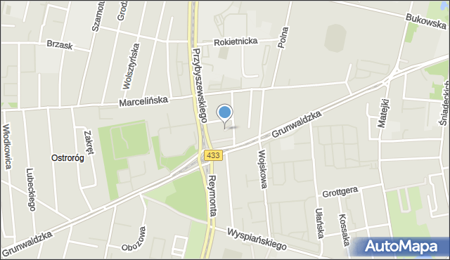 Poznań, Plac Nowakowskiego Kazimierza, mapa Poznania