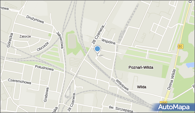 Poznań, Plac Lipowy, mapa Poznania