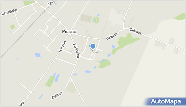 Pruszcz powiat świecki, Plac Poniatowskiego, mapa Pruszcz powiat świecki