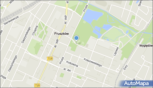 Pruszków, Plac Jana Pawła II, mapa Pruszków