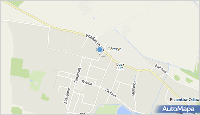 Przemków, Plac Najświętszego Zbawiciela, mapa Przemków