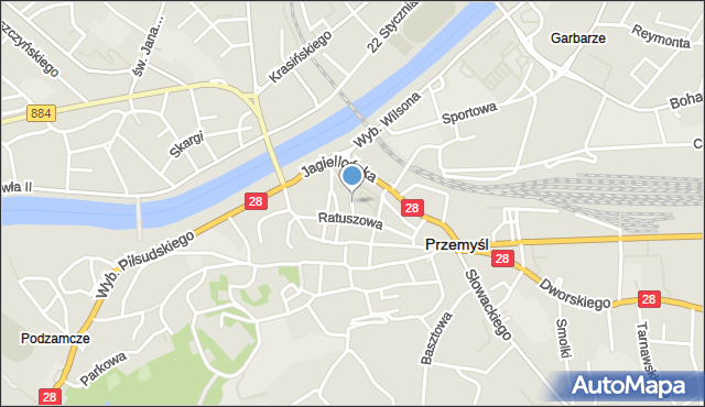 Przemyśl, Plac Rybi, mapa Przemyśla