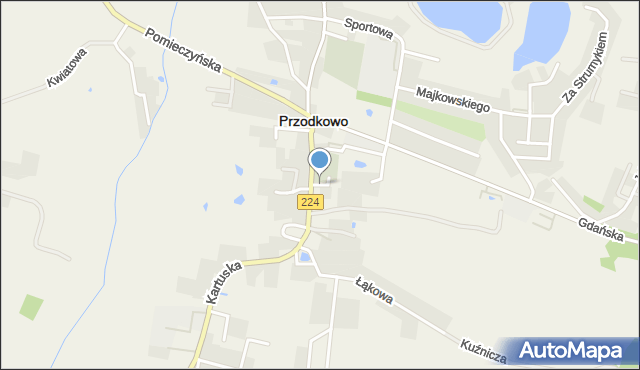 Przodkowo, Plac Jana Pawła II, mapa Przodkowo