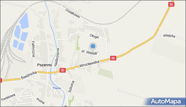 Pszenno, Plac Witosa Wincentego, mapa Pszenno