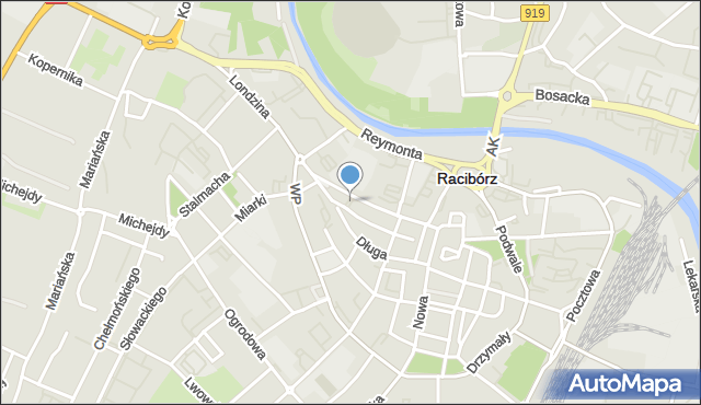 Racibórz, Plac Księżnej Ofki Piastówny, mapa Racibórz