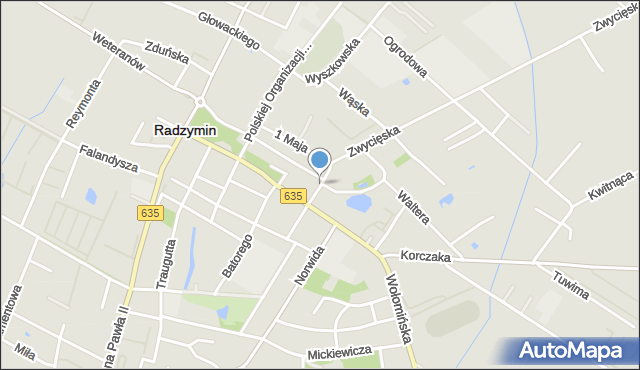 Radzymin powiat wołomiński, Plac Narutowicza Gabriela, mapa Radzymin powiat wołomiński