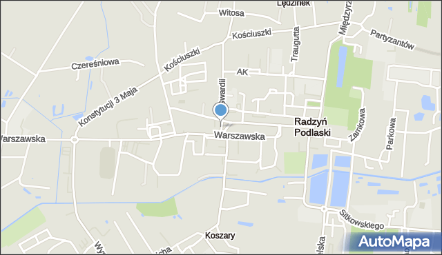 Radzyń Podlaski, Plac Potockiego Ignacego, mapa Radzyń Podlaski