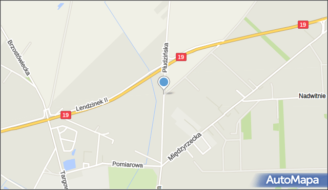 Radzyń Podlaski, Płudzińska, mapa Radzyń Podlaski