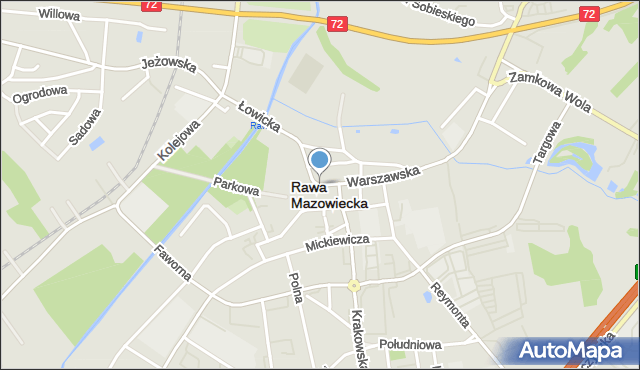 Rawa Mazowiecka, Plac Piłsudskiego Józefa, marsz., mapa Rawa Mazowiecka