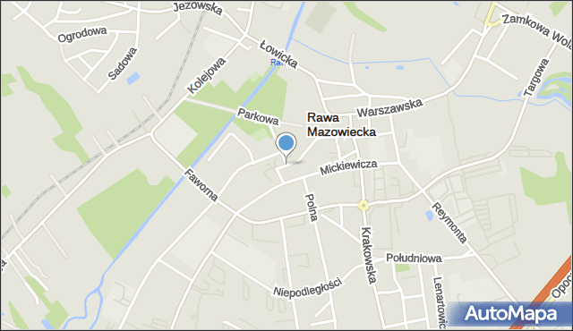 Rawa Mazowiecka, Plac Wolności, mapa Rawa Mazowiecka