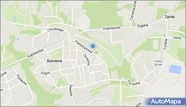 Ruda Śląska, Plebiscytowa, mapa Rudy Śląskiej
