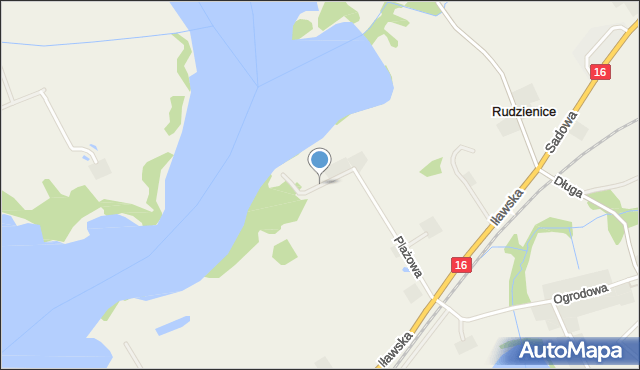 Rudzienice, Plażowa, mapa Rudzienice