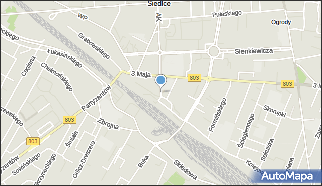 Siedlce, Plac Zdanowskiego Stanisława, mapa Siedlce
