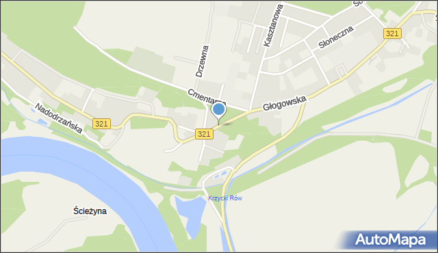 Siedlisko powiat nowosolski, Plac Zamkowy, mapa Siedlisko powiat nowosolski