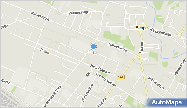 Sierpc, Plac Europejski, mapa Sierpc