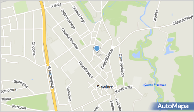 Siewierz, Plac Ogrójecki, mapa Siewierz