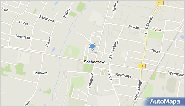 Sochaczew, Plac Kościuszki Tadeusza, gen., mapa Sochaczew