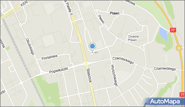 Stalowa Wola, Plac Jana Pawła II, mapa Stalowa Wola