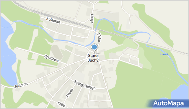 Stare Juchy, Plac 500-lecia, mapa Stare Juchy