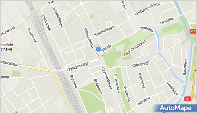 Stargard, Plac Wolności, mapa Stargard