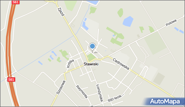 Stawiski, Plac Wolności, mapa Stawiski