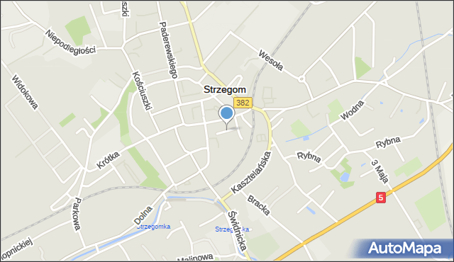 Strzegom powiat świdnicki, Plac Jana Pawła II, mapa Strzegom powiat świdnicki