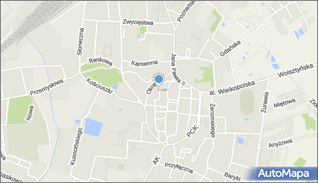 Sulechów powiat zielonogórski, Plac Kościelny, mapa Sulechów powiat zielonogórski