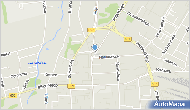 Suwałki, Plac św. Krzyża, mapa Suwałk