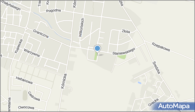 Swarzędz, Platynowa, mapa Swarzędz