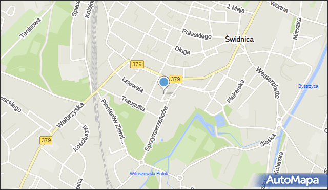 Świdnica, Plac Wojska Polskiego, mapa Świdnicy
