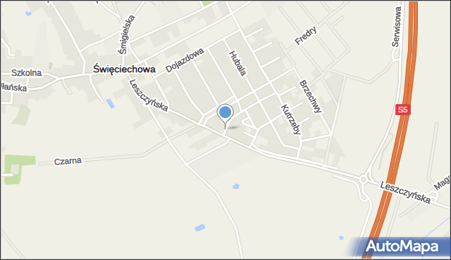 Święciechowa, Plac Sucharskiego Henryka, mjr., mapa Święciechowa