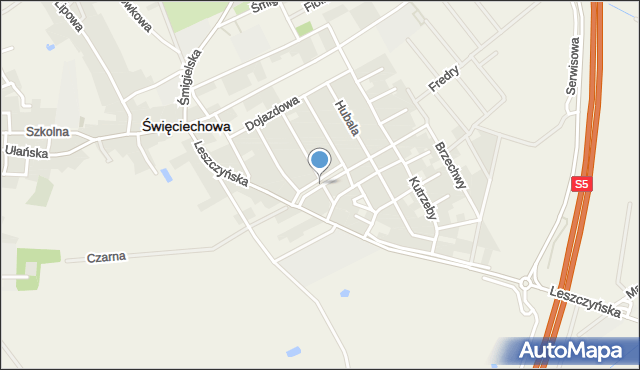 Święciechowa, Plater Emilii, mapa Święciechowa